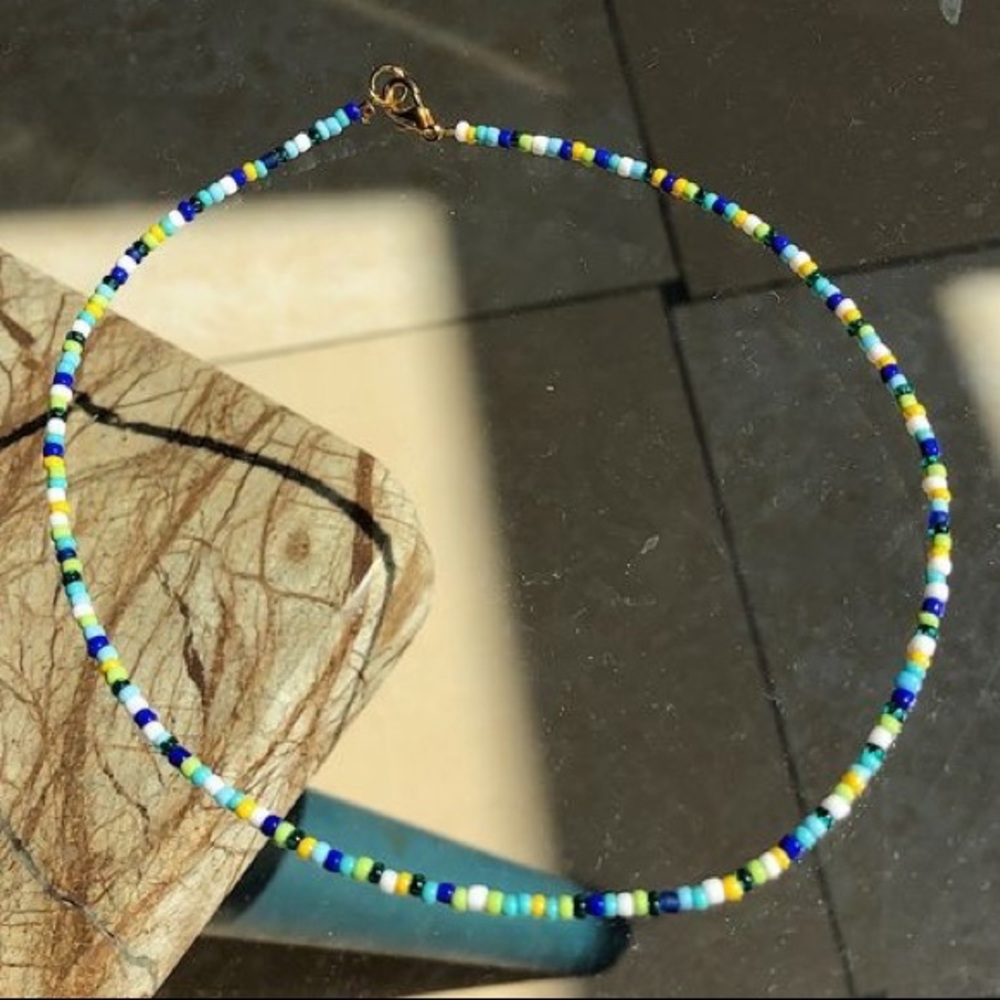 seed bead VSCO choker necklace
